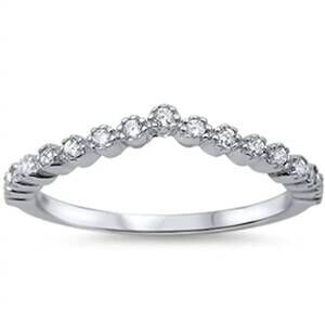 NEW STARLETTE women's mia stackable ring in silver
